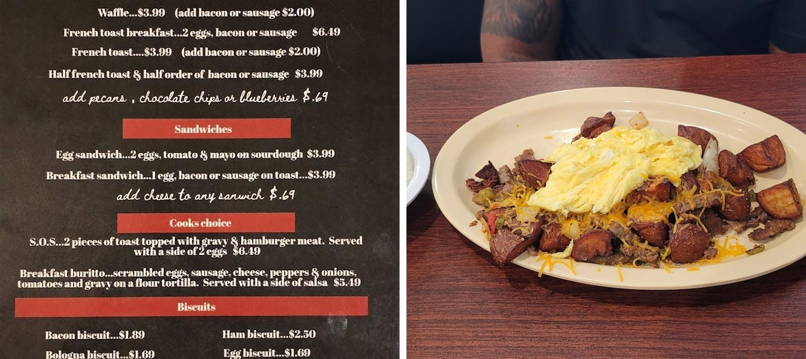 Kelly's Kitchen Menu
